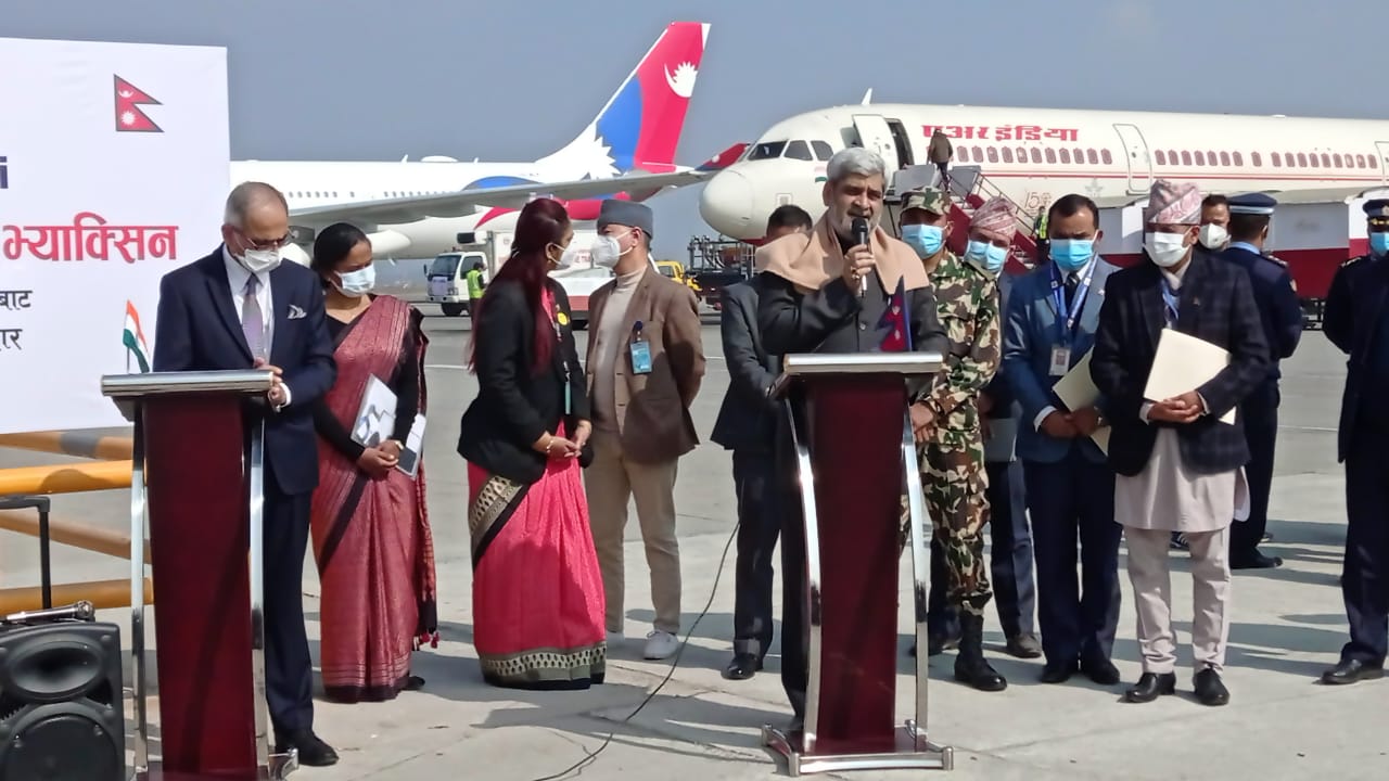 India gifted one million doses of ‘Made in India’ COVID19 vaccines to Nepal. 1 4