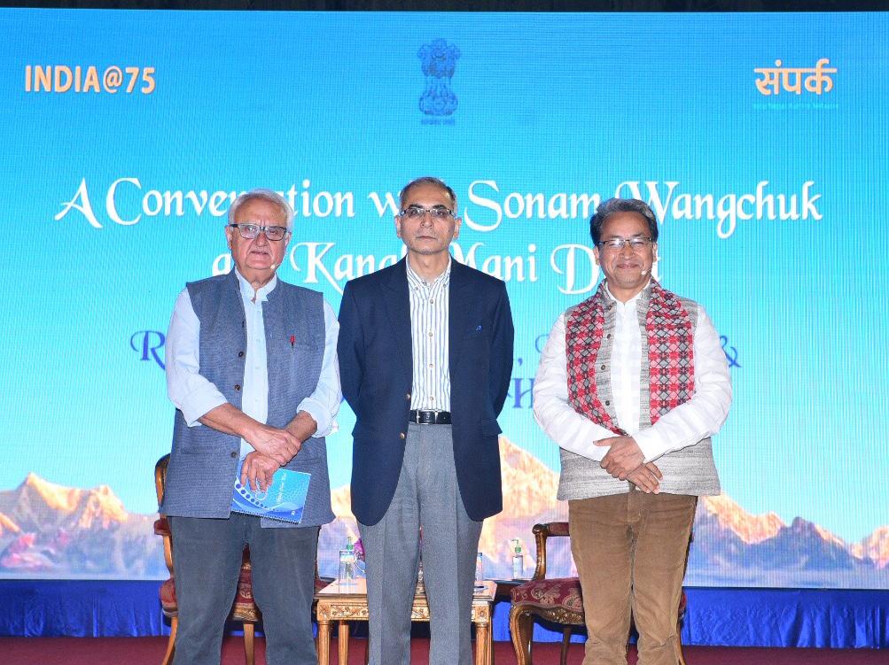 Embassy of India organized a coversation between Shri Sonam Wangchuk an acclaimed Indian engineer & Shri Kanak Mani Dixit a prominent writer. IMG 20210329 WA0086