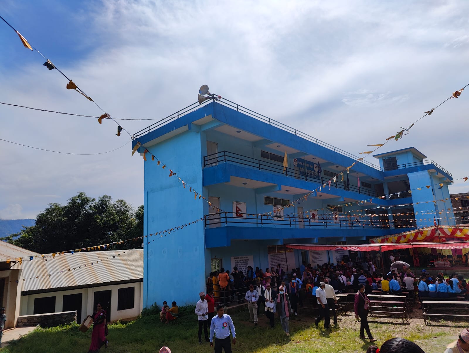 Dr. Sahil Kumar First Secretary & Mr Shantiraman Wagle jointly inaugurated School Building of Shree Deepak Secondary School at Tanahun IMG 20220731 WA0108