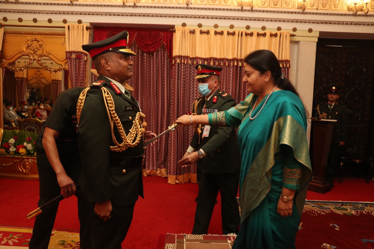 General Manoj Pande, Chief of Army Staff of Indian Army Conferred Honorary Rank of General of Nepali Army IMG 20220905 WA0123