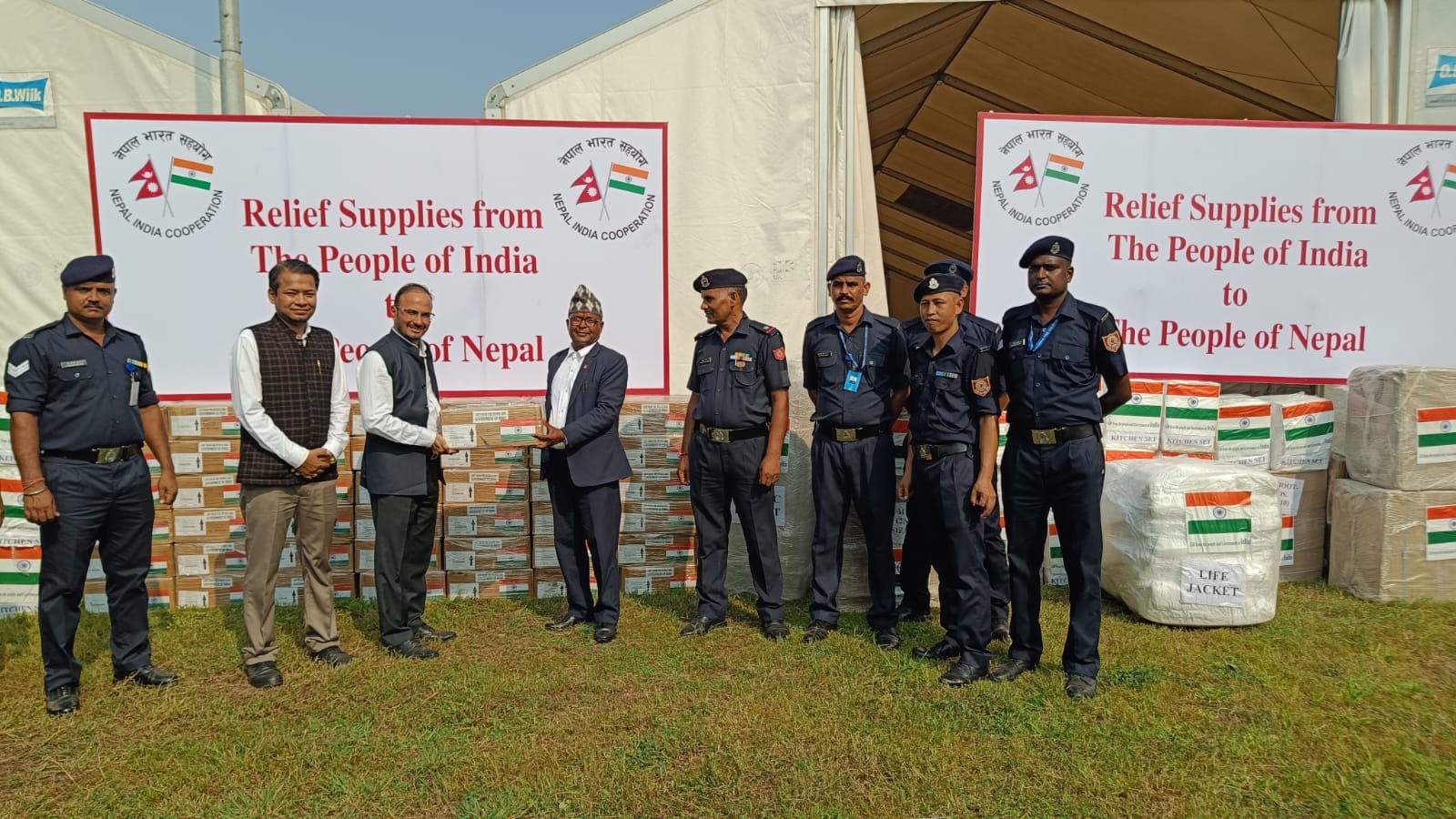 Relief materials from Government of India handed over to Assistant CDO of Banke IMG 20241009 WA0035