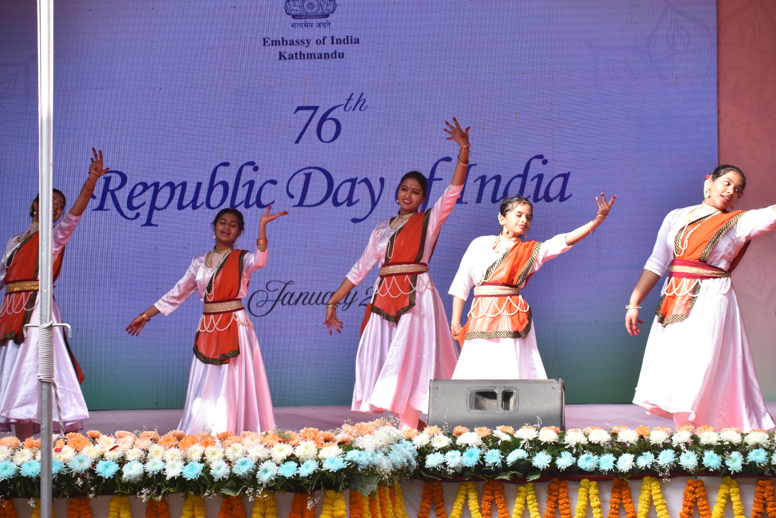 The 76th Republic Day of India was celebrated at the Embassy of India in Kathmandu on 26 January 2025. IMG 20250126 WA0028