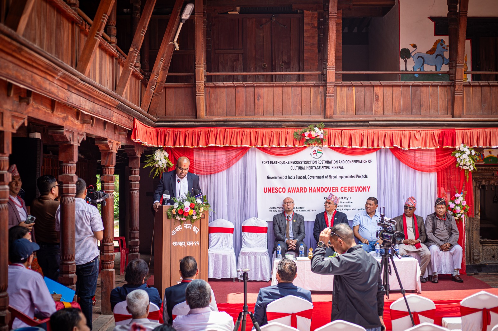 India's Grant-Assisted Jestha Varna Mahavihar in Lalitpur Receives UNESCO Asia-Pacific Heritage Award IMG 20260703 WA0005